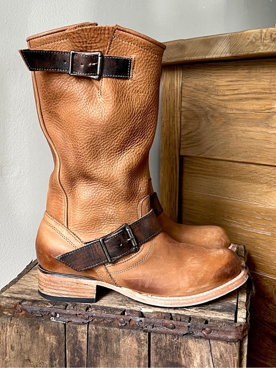 Shoes - 🔴SALE🔴 Freebird by Steven Rip Leather Harness Buckle Mid Calf Motorcycle Boots